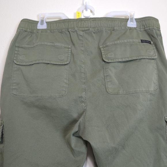 SANCTUARY Green Utility Standard Surplus Elastic Waist Cotton Cargo Pant Size XL - Picture 9 of 15